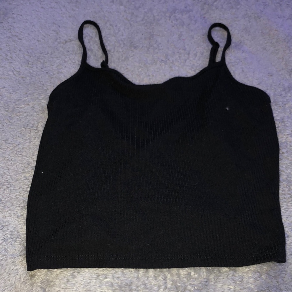 Black American eagle cropped tank top, size m